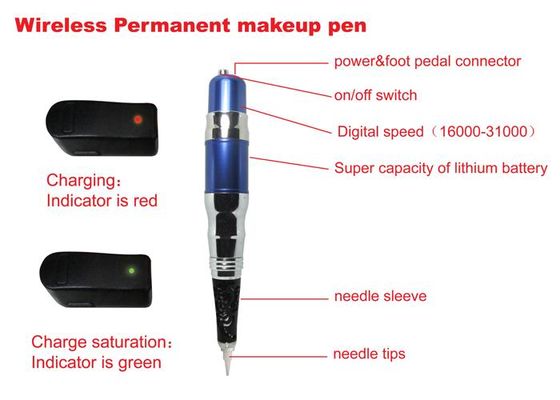 चीन OEM विद्युत वायरलेस आईलाइनर स्थायी मेकअप पेन भौं होंठ टैटू मेकअप गन आपूर्तिकर्ता