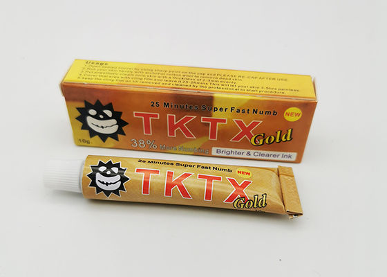 चीन 38% गोल्ड TKTX सेमी परमानेंट मेकअप टैटू एनेस्थेटिक क्रीम आपूर्तिकर्ता