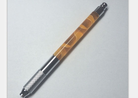 चीन रंगीन क्रिस्टल 110MM हस्तनिर्मित टैटू भौं कलम, पेशेवर टैटू मैनुअल पेन आपूर्तिकर्ता