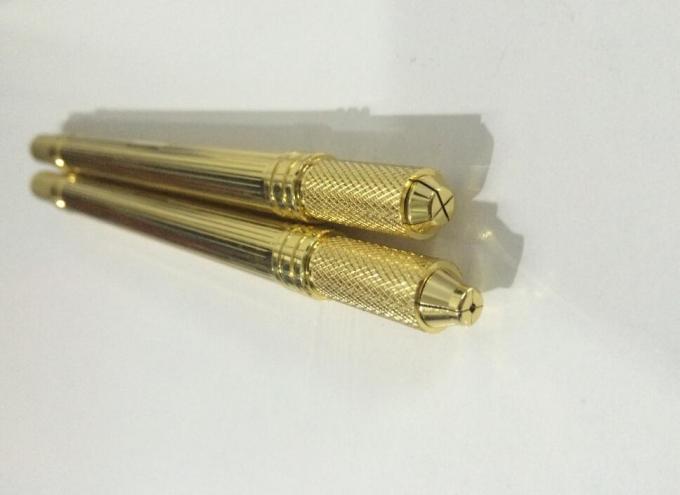 डबल हेड और मैनुअल टैटू पेन के साथ एल्यूमिनियम माइक्रोब्लैड आइब्रो पेन 1