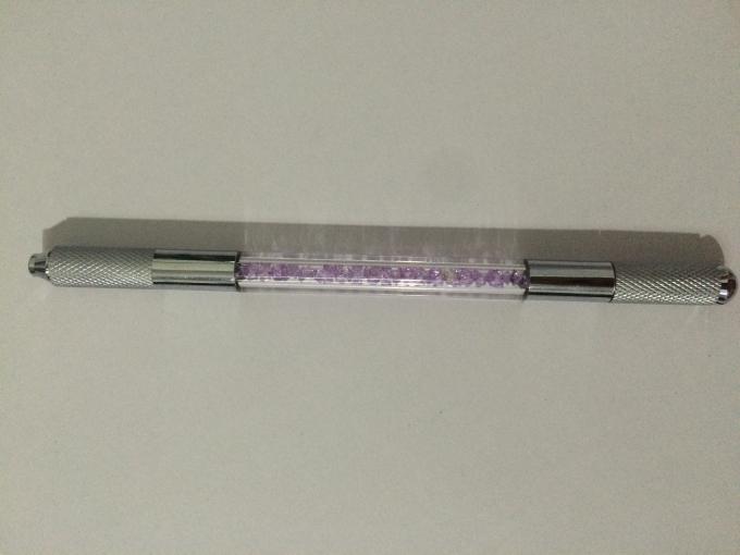 स्थायी मेकअप के लिए क्रिस्टल सामग्री डबल हेड आइब्रो माइक्रोब्लैडिंग टैटू पेन 0