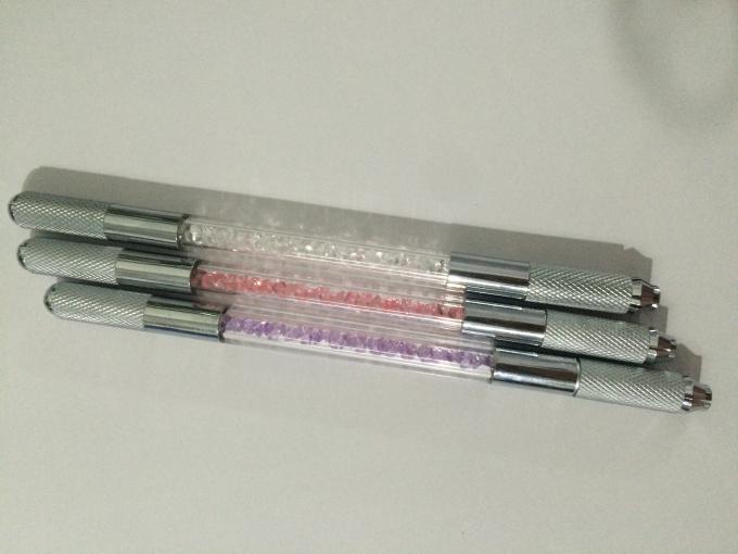 स्थायी मेकअप के लिए क्रिस्टल सामग्री डबल हेड आइब्रो माइक्रोब्लैडिंग टैटू पेन 1