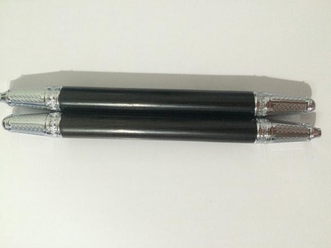 वुड डबल हेड, कॉस्मेटिक टैटू पेन के साथ 5 डी आइब्रो माइक्रोब्लैडिंग मैनुअल टैटू पेन 0