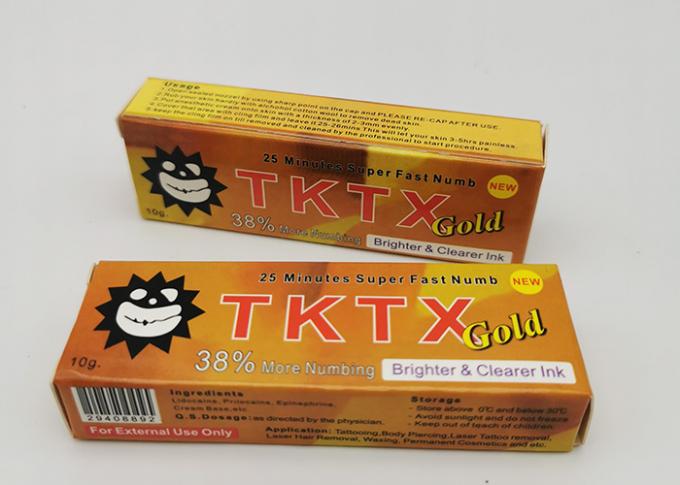 38% गोल्ड TKTX सेमी परमानेंट मेकअप टैटू एनेस्थेटिक क्रीम 0