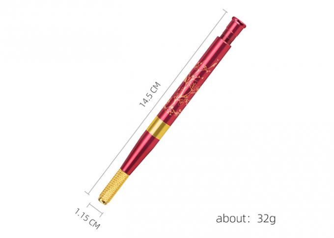 लाल भाग्यशाली भौं माइक्रोब्लेड सुई टैटू मैनुअल पेन 0