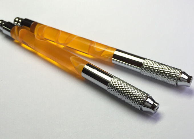 पीला 110MM मैनुअल टैटू पेन स्थायी मेकअप हस्तनिर्मित टैटू किट 0
