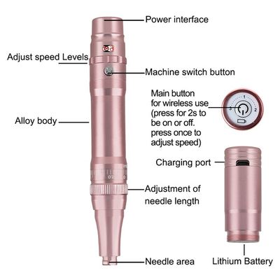 चीन लोकप्रिय वायरलेस टैटू गन बॉडी मशीन लंबाई 136*20 मिमी माइक्रोब्लेडिंग वायरलेस पीएमयू मशीन बरौनी के लिए बाल स्ट्रोक बरौनी आपूर्तिकर्ता