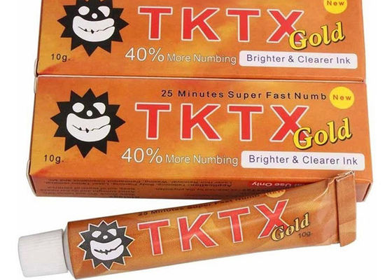 चीन 40% सोना TKTX सुपर एनब दर्द रहित टैटू एनेस्थेटिक क्रीम आपूर्तिकर्ता