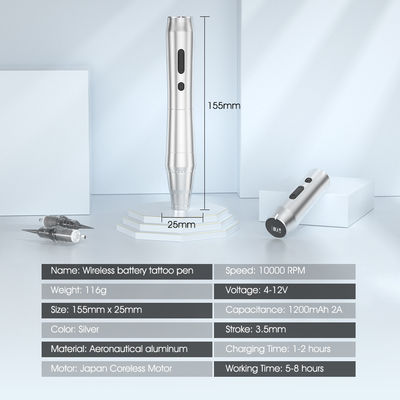 वायरलेस डर्मोग्राफ मशीन SPMU Cordless Eyebrow स्थायी मेकअप यूनिवर्सल कारतूस माइक्रोब्लेडिंग मशीन टैटू पेन आपूर्तिकर्ता