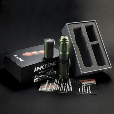 स्टेनलेस स्टील 1800mAh NARW वायरलेस टैटू मशीन 1-OLED डिस्प्ले टच स्क्रीन बैटरी रोटरी टैटू गन पावर RCA के साथ टैटू पेन आपूर्तिकर्ता