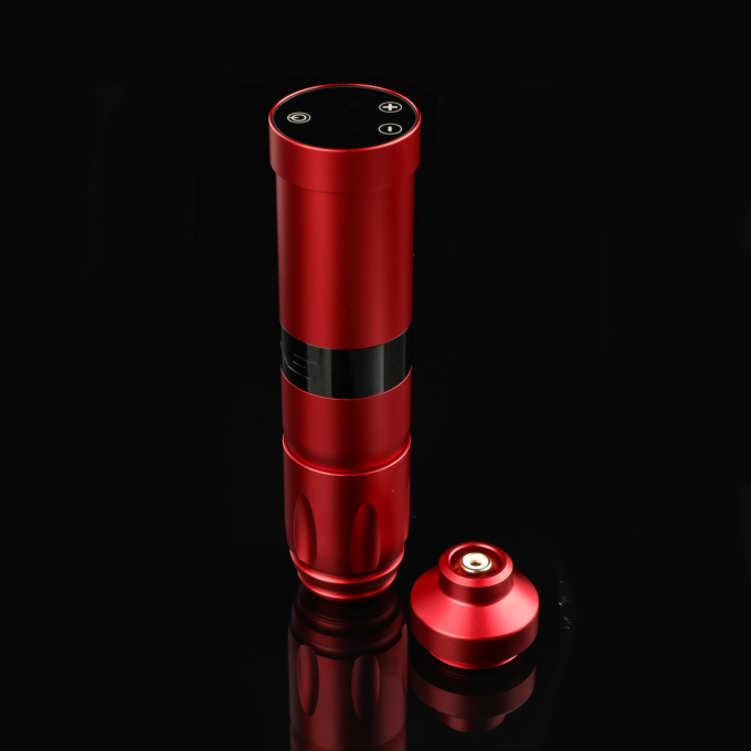 स्टेनलेस स्टील 1800mAh NARW वायरलेस टैटू मशीन 1-OLED डिस्प्ले टच स्क्रीन बैटरी रोटरी टैटू गन पावर RCA के साथ टैटू पेन 6