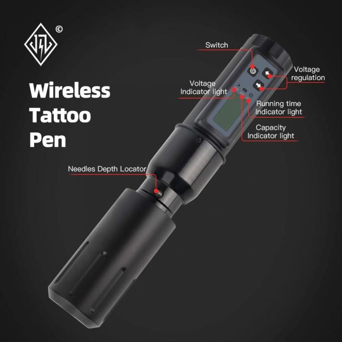 Electric LCD Display 2000mAh Battery Tattoo Gun RCA Wireless Rotary Tattoo Machine Pen Kit  for Tattoo Artist 4